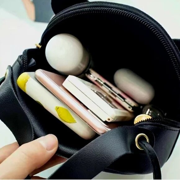 NEW  SUPER CUTE!!!  ROUND CAT BAG - Picture 5 of 5